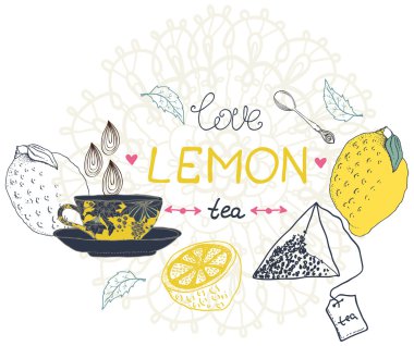 Limonlu çay kartı seviyorum