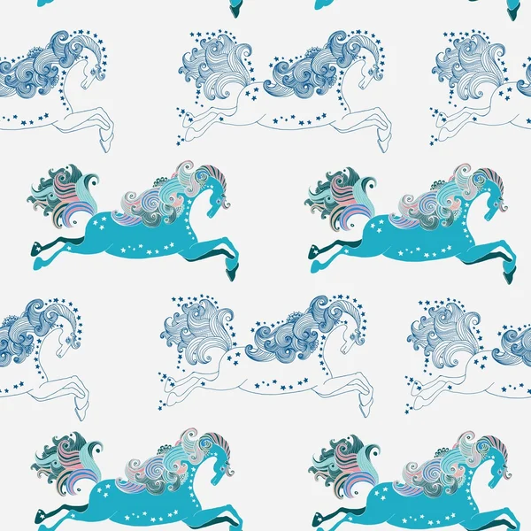 Sans couture Beau cheval sautant — Image vectorielle