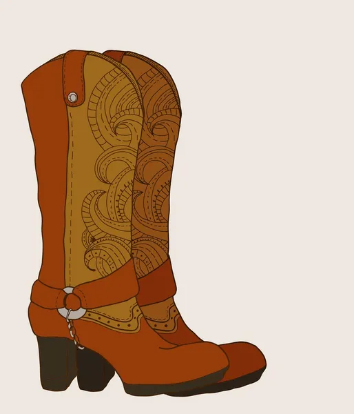 Cowboy Boots — Stock Vector