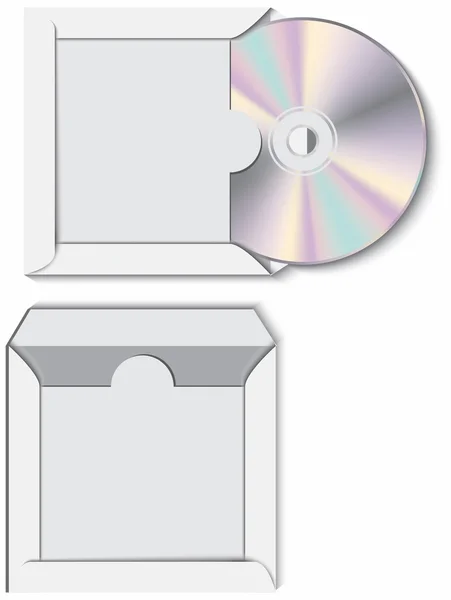 CD диск с бумажным корпусом — стоковый вектор