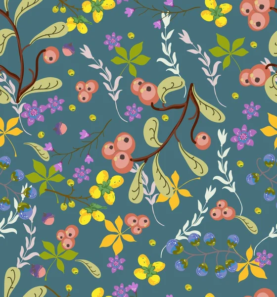 Fondo floral sin costuras — Archivo Imágenes Vectoriales