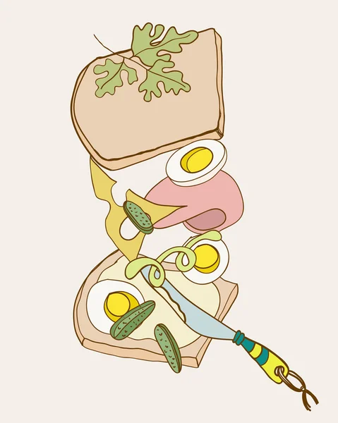 "sandwich" — Image vectorielle