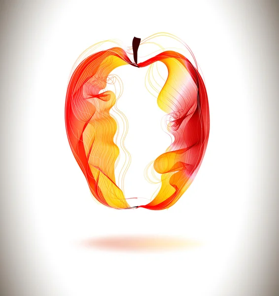 抽象的红苹果 — 图库矢量图片