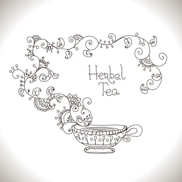 Herbal tea — Stock Vector