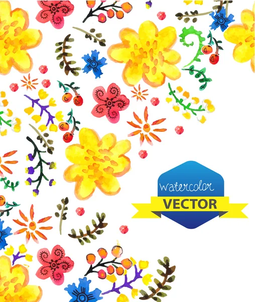 Color brillante fondo floral — Vector de stock
