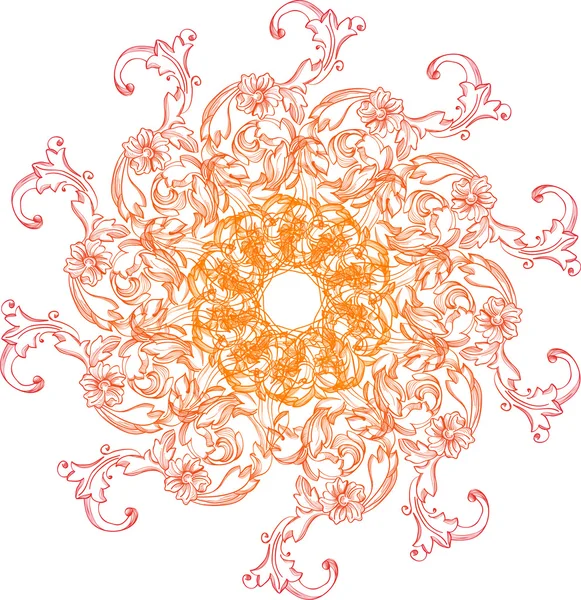 Arrière-plan cercle floral — Image vectorielle