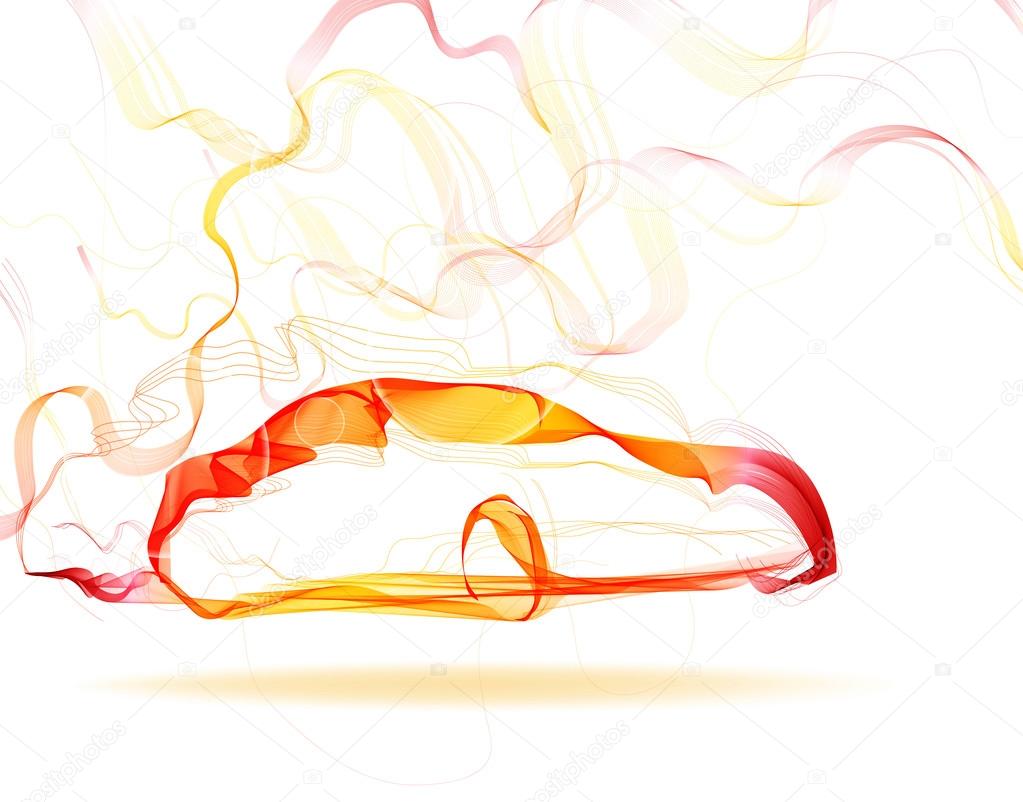 Abstract car color lines