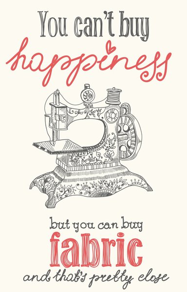 Vintage fashion and sewing poster