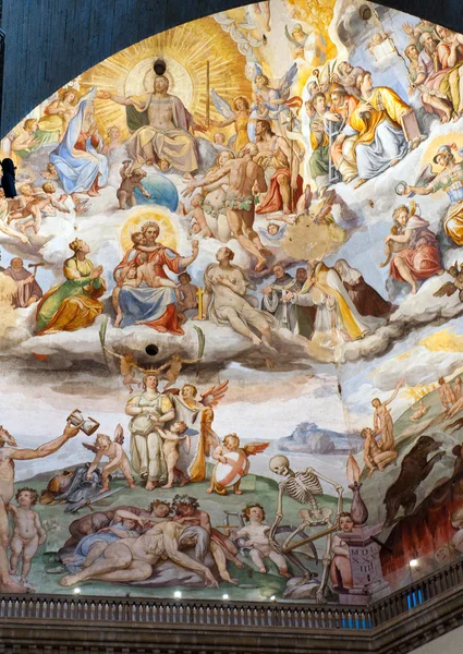 大教堂的圆顶在天花板。意大利佛罗伦萨、 托斯卡纳、. — 图库照片