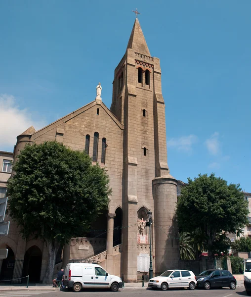 Notre dame de lourdes v Bastii. Korsika, Francie. — Stock fotografie