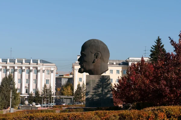 O maior chefe do líder soviético Vladimir Lenin já construído . — Fotografia de Stock