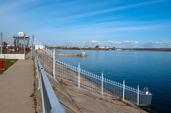 Beperkt gebied van de waterkrachtcentrale van Irkoetsk — Stockfoto