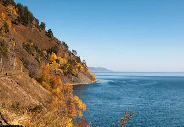 Outono no Lago Baikal Imagens Royalty-Free
