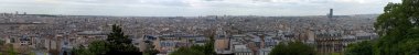 basilique du Sacré-coeur dan Panorama Paris. Fransa