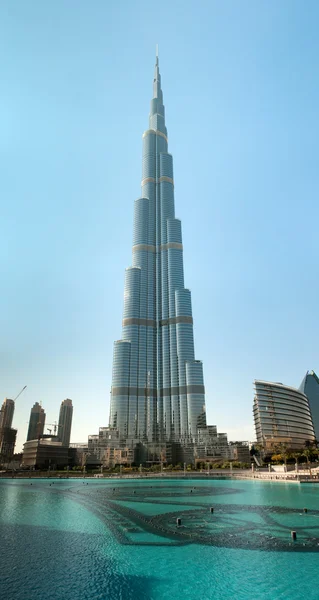 Burj Khalifa - najwyższą wieżą na świecie w Downtown Burj Dubai — Zdjęcie stockowe