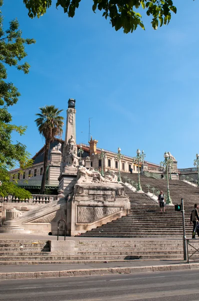 Stairway to Saint Charles train station in Marseille, France — Stock Photo, Image