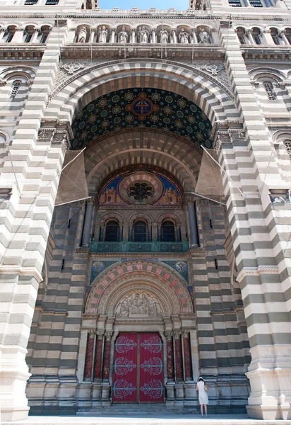 Ingresso principale a Marsiglia Cathedral de la Major, Francia — Foto Stock