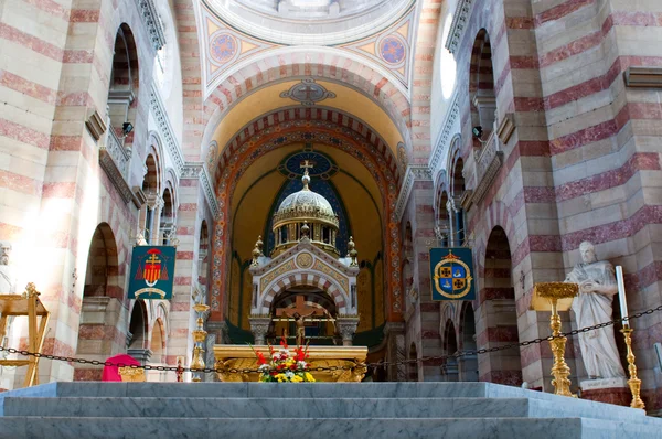 内部的大教堂德拉少校，马赛，法国 — 图库照片