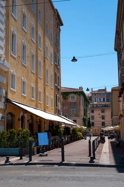 Old port street view in Marseille. France — Stock Photo, Image