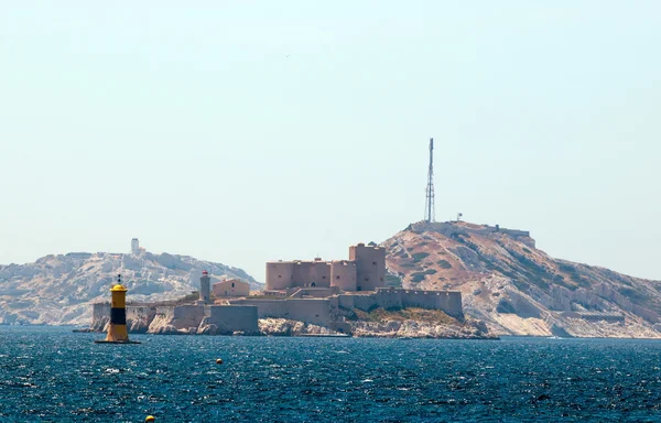 Chateau d'If, famous prison mentioned in Monte Cristo a novel by Alexandre Dumas, in Marseilles, France — Stock Photo, Image