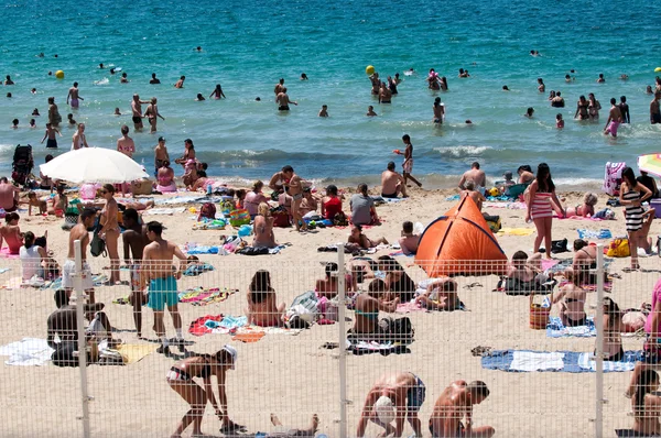 View on public beach, Marseille, France — Stock Photo, Image