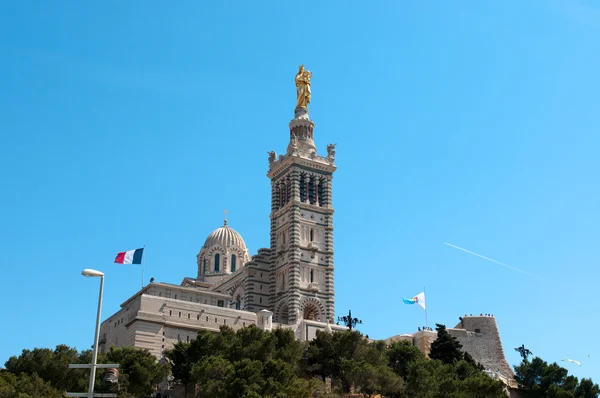 Basiliek notre-dame de la garde, marseille, Frankrijk — Stockfoto