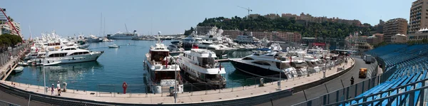 Port Hercules and part of Formula1 Monte-Carlo track in Monaco — Stock Photo, Image