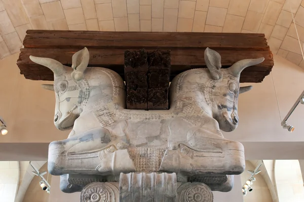 Bull Capital de Persépolis no Louvre, Paris, França — Fotografia de Stock