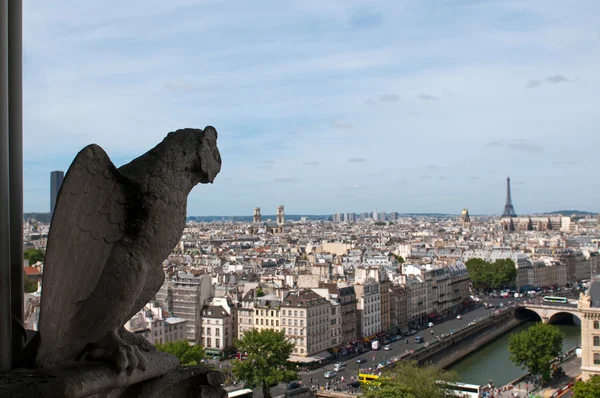 Słynny chimera notre Dame w Paryżu — Zdjęcie stockowe
