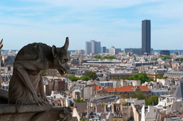 Famous Chimera from Notre Dame of Paris — Stock Photo, Image