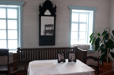 Sibirya tipi kentsel yerleşim Şuşenskoye Lenin'in evde iç
