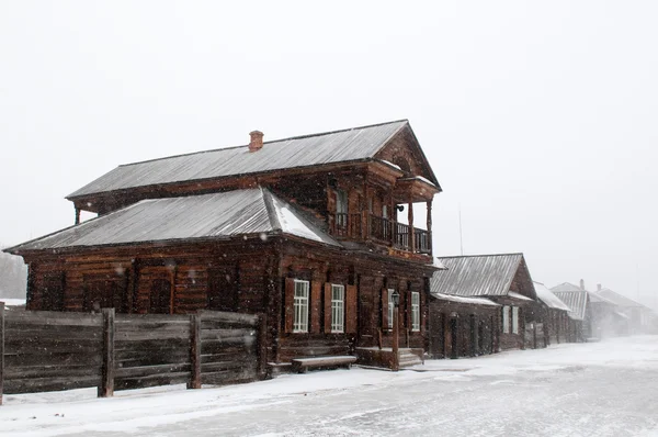 Shushenskoye-osiedle typu miejskiego syberyjski — Zdjęcie stockowe