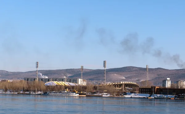 River port of Krasnoyarsk — Stock Photo, Image