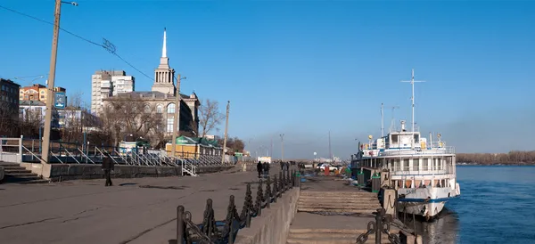 River port of Krasnoyarsk — Stock Photo, Image