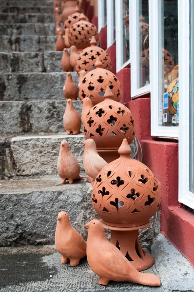 Handmade pottery from Taormina — 图库照片