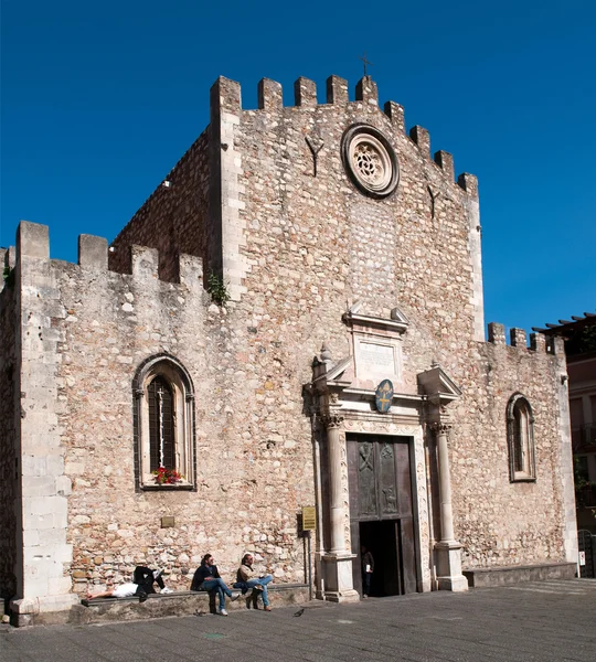 Katedral san nicola Taormina — Stok fotoğraf
