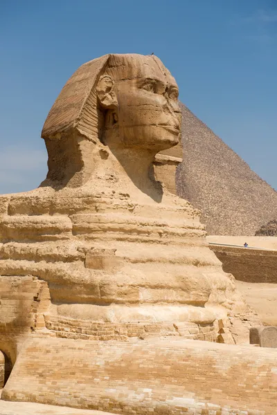Oud standbeeld voor sphinx — Stockfoto