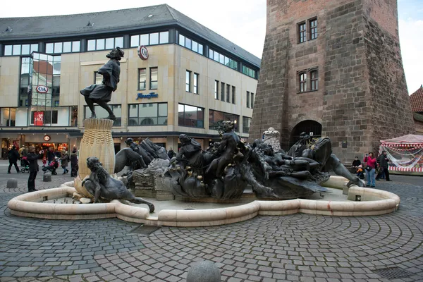 Fountain in Nurnberg — Stock Photo, Image