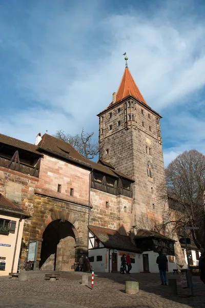 Arquitectura del casco antiguo en Nuremberg — Foto de Stock