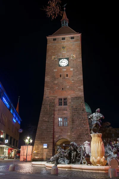 Weißer Turm in Nürnberg — Stockfoto