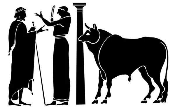 Yunan harfleri ile eski arka plan