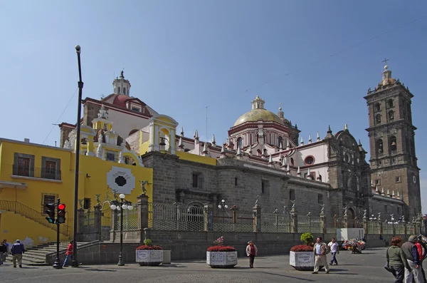 Puebla-katedralen Stockbild