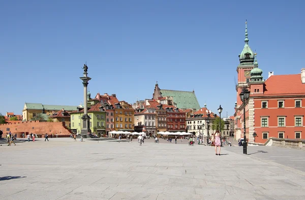 Старый город, Королевский замок и колонна Зигсмунда — стоковое фото