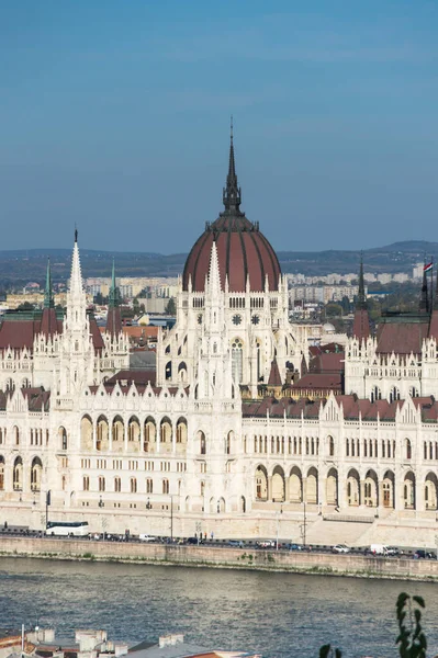 Budynek Parlamentu Węgierskiego Jest Siedzibą Zgromadzenia Narodowego Węgier Znaczącym Zabytkiem — Zdjęcie stockowe