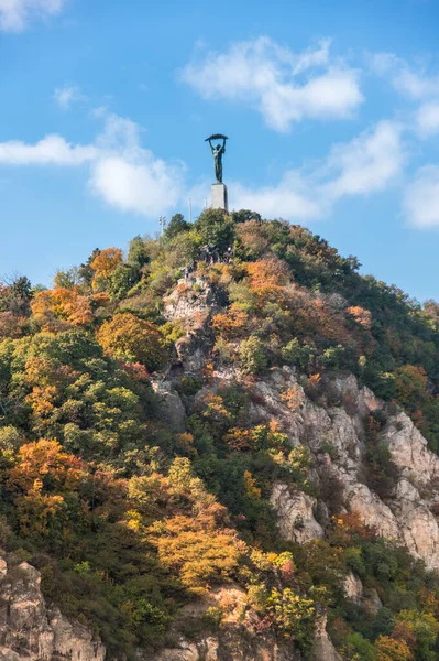 Gellert Hill Con Estatua Libertad Budapest Hungría — Foto de Stock