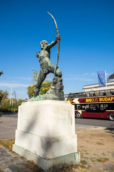 Budapest Węgry Października 2019 Widok Plac Bohaterów Jeden Głównych Placów — Zdjęcie stockowe