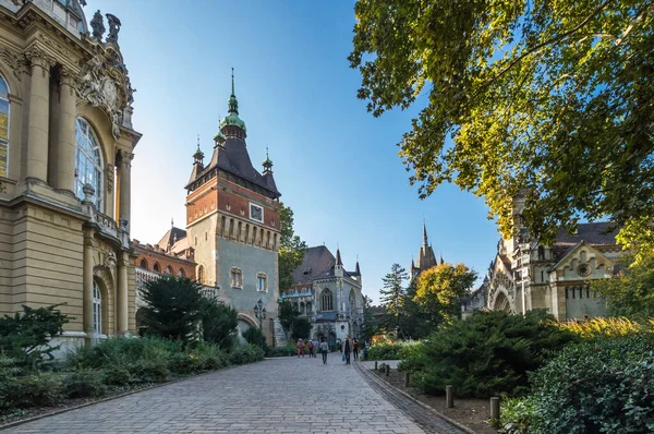 Budapest Ungarn Oktober 2019 Schloss Vajdahunyad Ist Ein Schloss Stadtpark — Stockfoto