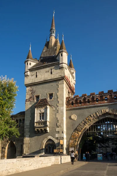 Castelo Vajdahunyad Castelo Parque Cidade Budapeste Hungria — Fotografia de Stock