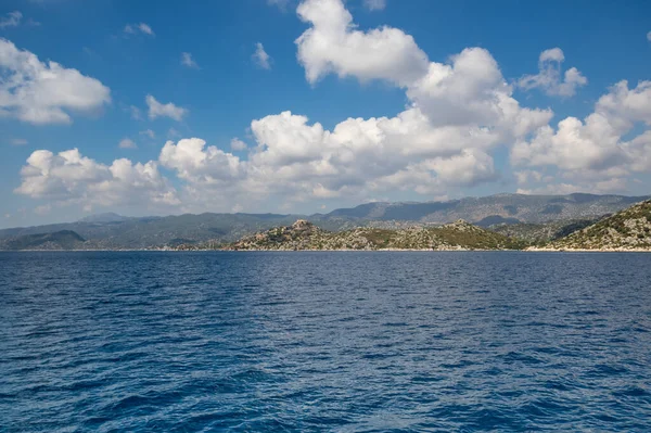 Costa Mar Mediterrâneo Riviera Turca Província Antalya Turquia — Fotografia de Stock