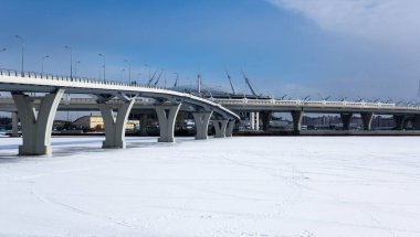 Saint-Petersburg ve Finlandiya Körfezi 'nin panoramik manzarası, Rusya